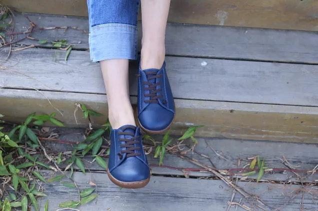 Women's Spring Authentic Genuine Leather Flats